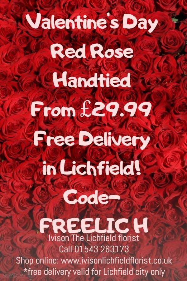 Don't forget to order, give us a call 01543 263173 #Lichfield #florist #valentines