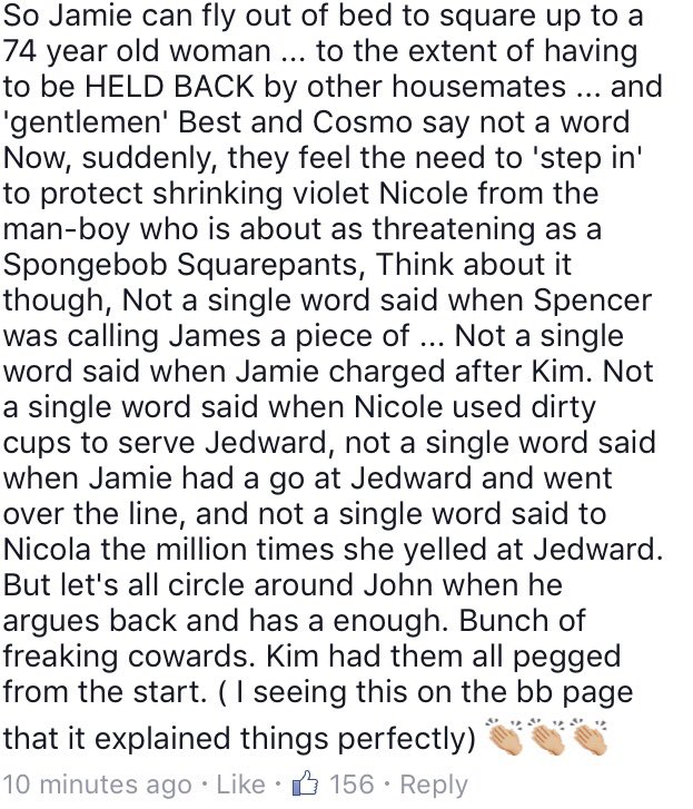 baldywaldo's tweet photo. @bbuk @CalumBest @Mrjamieohara1 @planetjedward @NicolaMcLean @Rylan @EmmaWillis #cbb #CBBJamesC #CBBKim not mine, but some valid points https://t.co/eh8H3xQGOd