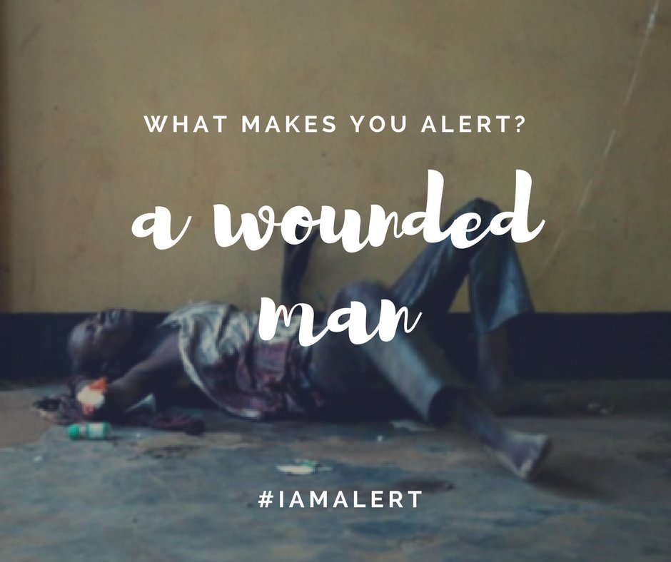 spcnsrc's tweet photo. What makes you alert?

a wounded man or an online game? 

Retweet these photos with your answer and the #IamALERT https://t.co/gYT8Nor0BQ