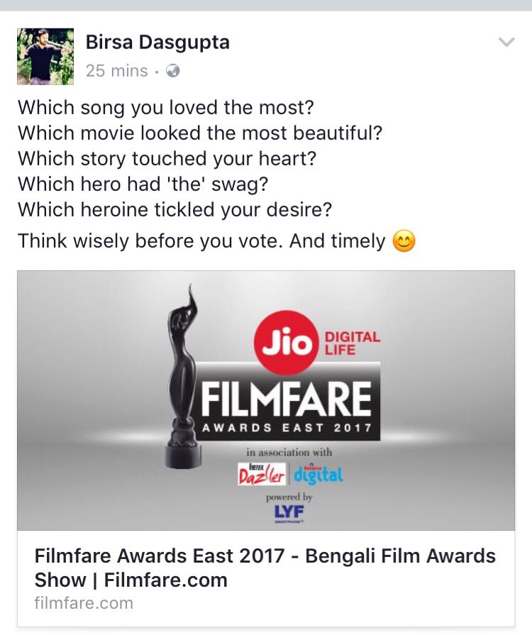 BirsaDasgupta's tweet photo. @Yash_Dasgupta @mimichakraborty @ArinArindom @raiisonai @subhankarbhar @VenkateshFilms 😊 https://t.co/Wt67TwmaNq