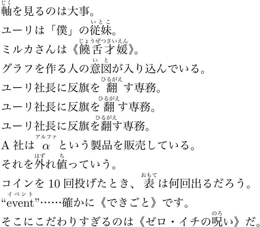 Latexのpxrubricaパッケージでルビを付ける練習