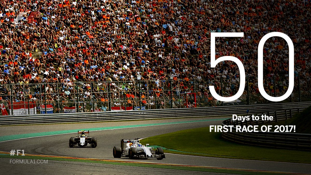 🚥 Lights out for the first race of 2017 = March 26 🗓️

Today, that means...

5⃣0⃣ DAYS TO GO!

#F1 🇦🇺