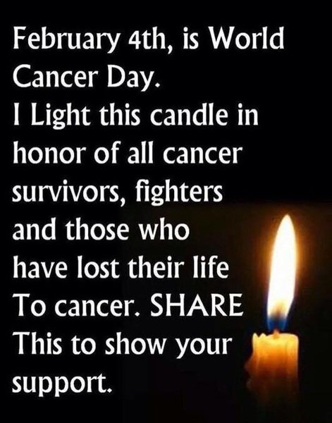 Please pass this candle on #WorldCancerDay to show your support🙏💗