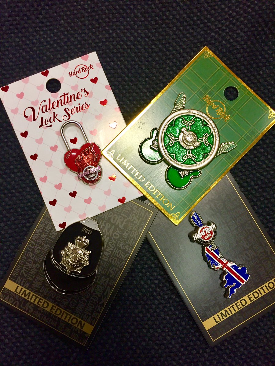 HardRockLondon's tweet photo. We're loving these new limited edition pins in our Rock Shop! Get yours today!
#ValentinesDay #Valentine #StPatricksDay #Ireland #Police https://t.co/clTpzSre2p