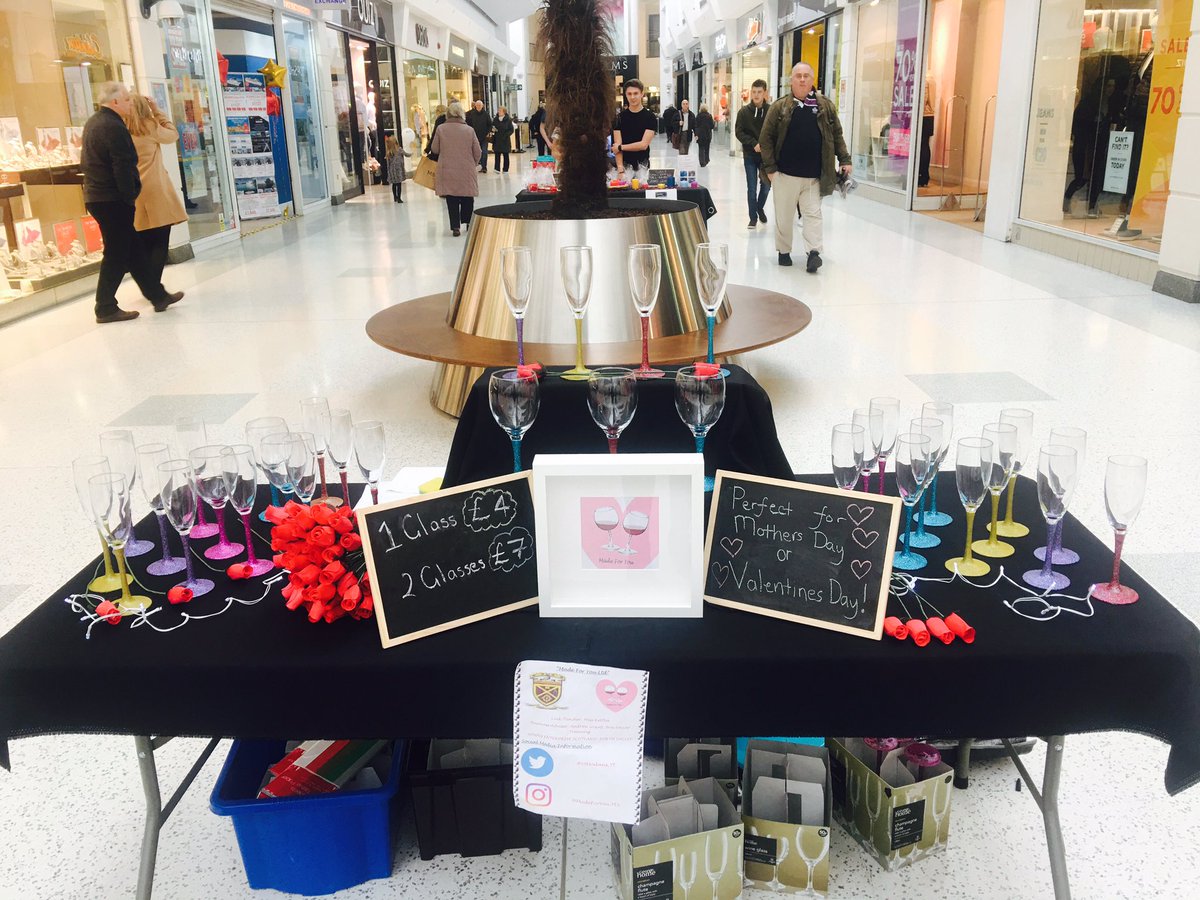 StModans_YE's tweet photo. The stall all set up for our final trade fair! We'll be at the thistle centre until 3pm, last chance to grab your glimmer glass!🥂✨🎉 https://t.co/RsSpbcyb5T