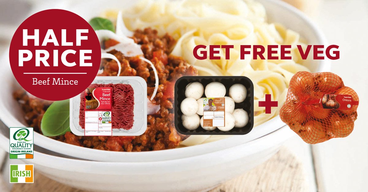 Round Steak Mince 1/2 Price
+ 2 FREE VEG
(Offer Ends Today)
