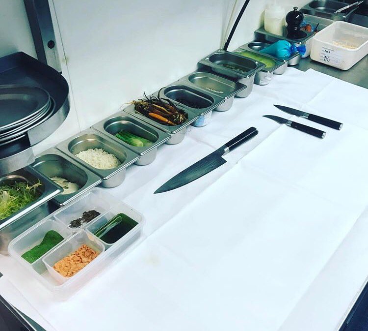 LauncestonPlace's tweet image. A fully prepped larder section ready for a busy weekend..... #launcestonplace #finedining  #kensington #weekend #service