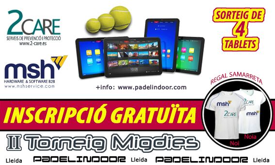 padelindoor's tweet photo. Torneig Migdies portes obertes MSH-2CARE. #MSH #2CARE #padelindoorlleida #padel #padelindoor #pร del #lleida https://t.co/2Pi6sQEz9M