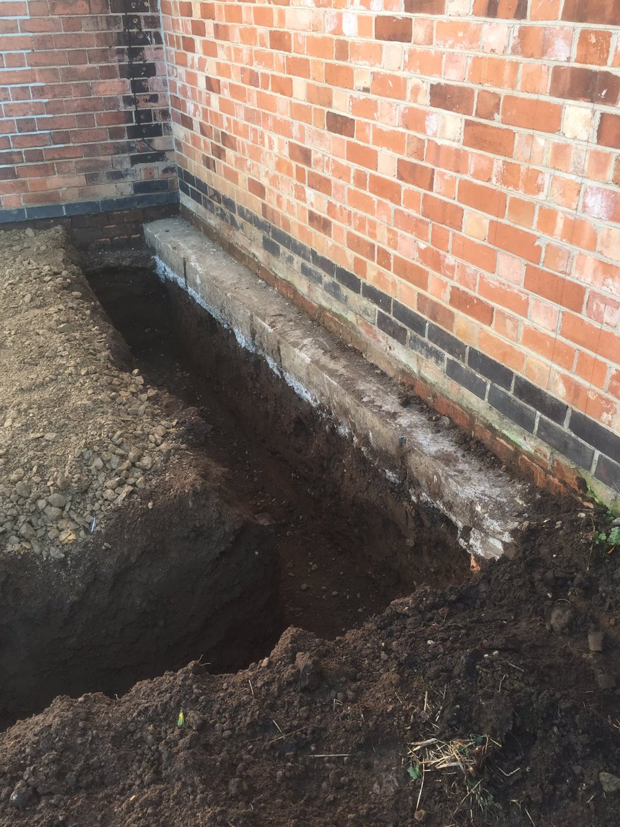 spacesbuilding's tweet image. Footings dug ready for concrete.