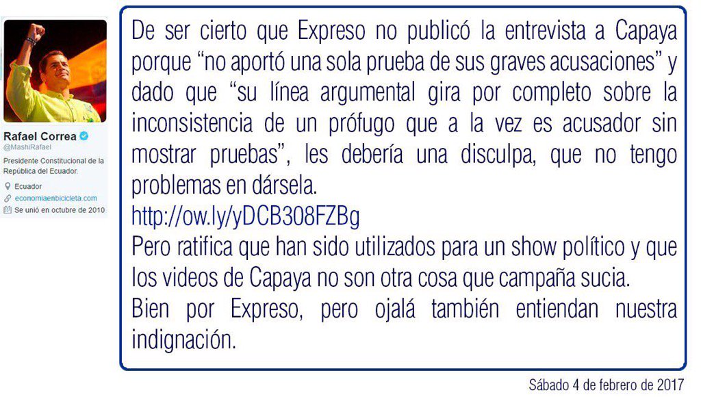 AldasJuan's tweet photo. A ver qué dicen las entrevistadoras estrellas!! @35PAIS @MashiRafael @VivianAssange @DefensoresRC @GisellaMoreiraL https://t.co/zBhB2hjdD1
