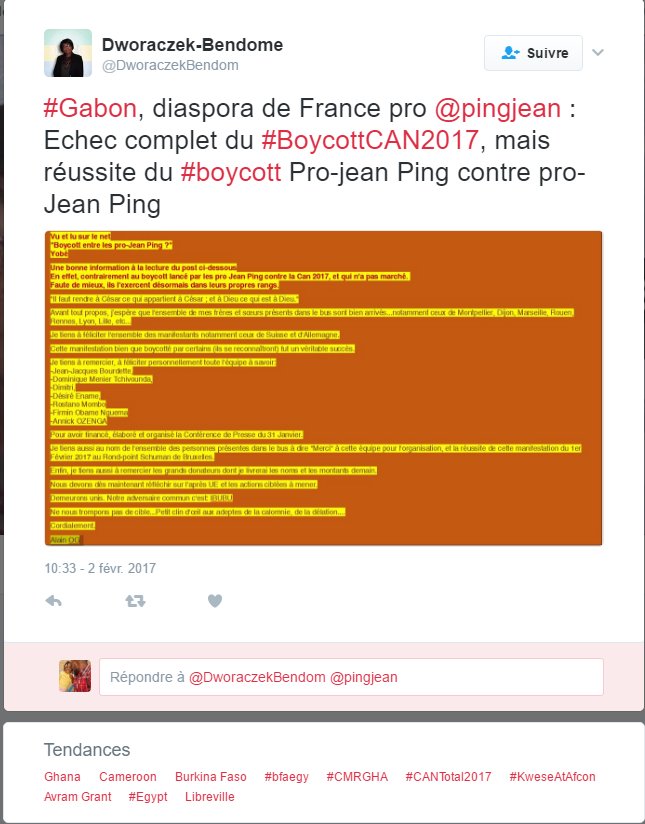 AudileMPOLOMIN's tweet photo. #Oyem #CAN17WeCANnot #BoycottCAN2017 #CANdeSang #CanDeLaHonte @cocangabon2017 #PasDeCanAuGabon #Portgentil #CANBOYCOTT https://t.co/DLtOcak5Dr