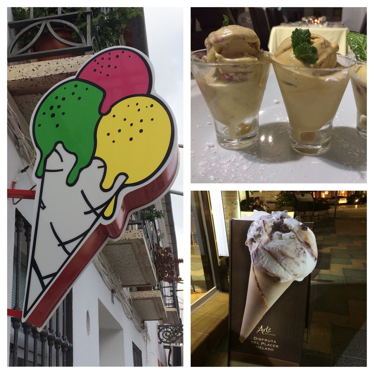 MarshfieldIces's tweet photo. Ice cream sampling in Spain #someonehastoo #it'satoughlife #Spain #gelato #I❤️my job #newideas #peanutbutter&jam #saltedcaramel https://t.co/3CpjnaYuBJ
