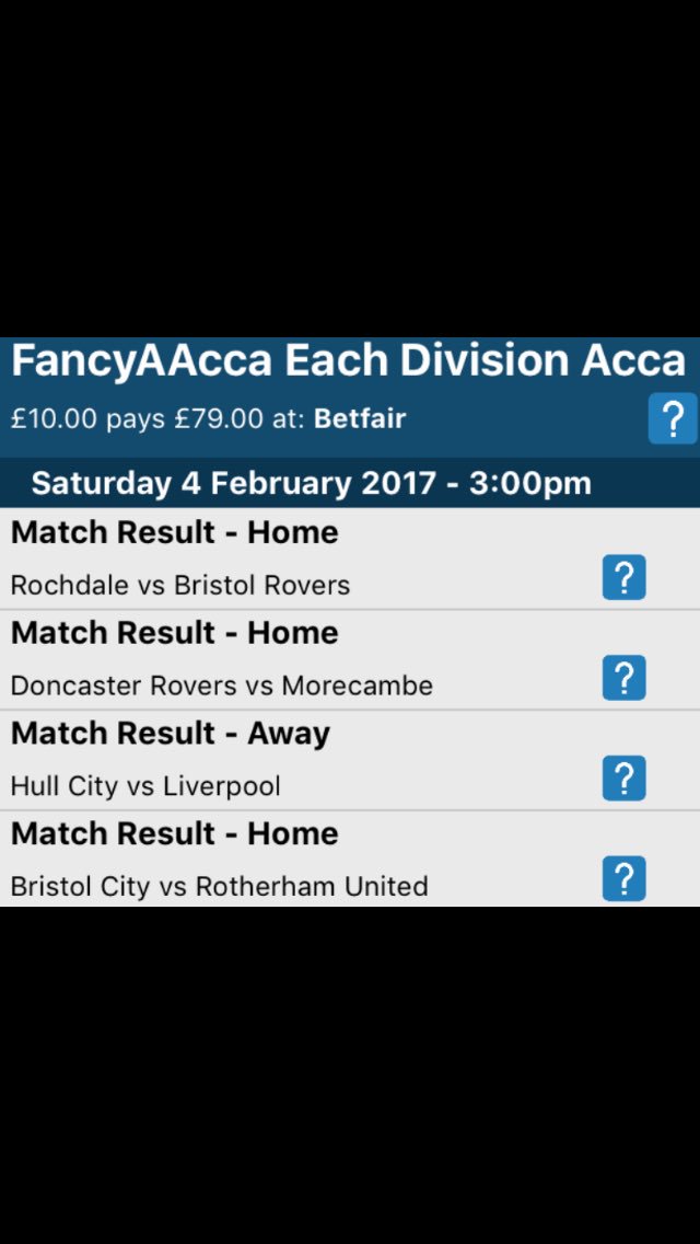 FancyAAcca's tweet photo. Today's Bet - Bet 2 - FancyAAcca Each Division Acca - Returns £79.00 https://t.co/1jqm1uqK2s
