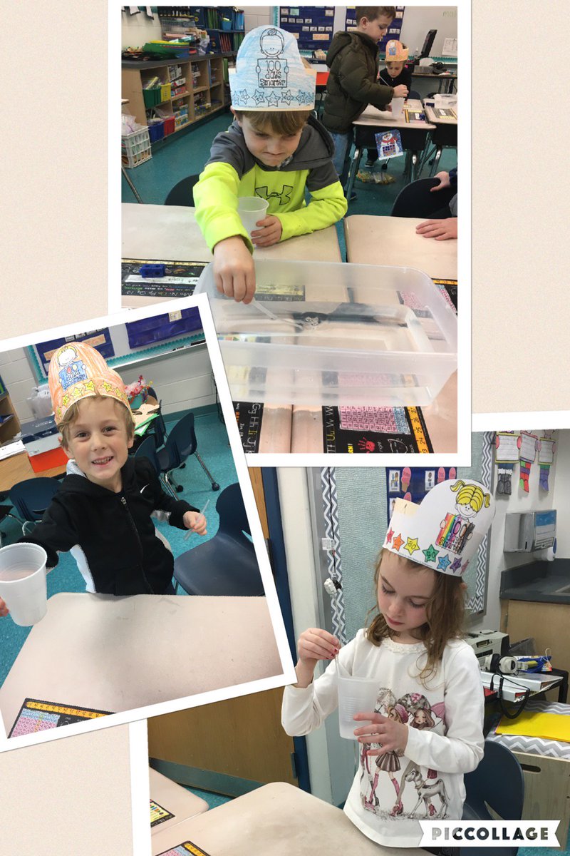 Celebrating the 100th day of school! What does 100 drops of water look like?