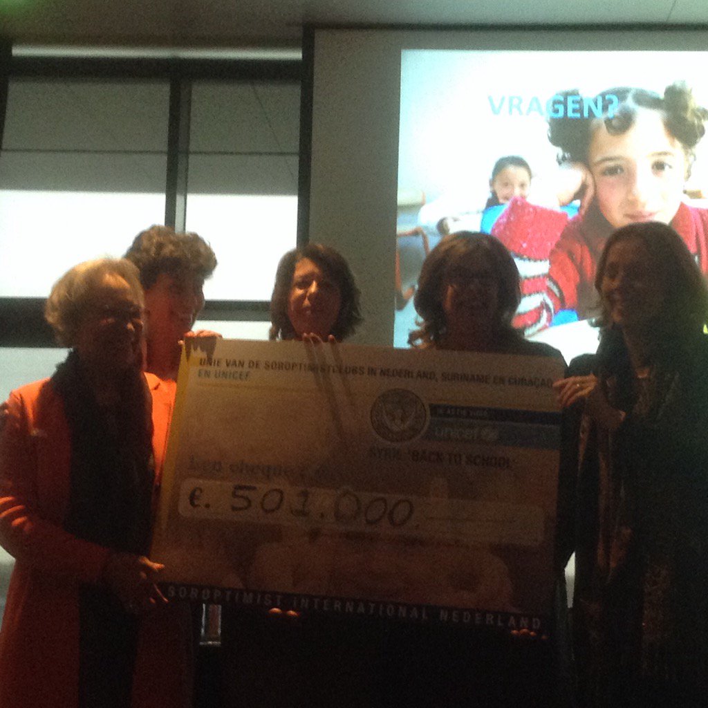 Daar is- t - ie dan: €501.000,- voor Syrië, Back to School, een overweldigend bedrag!!!