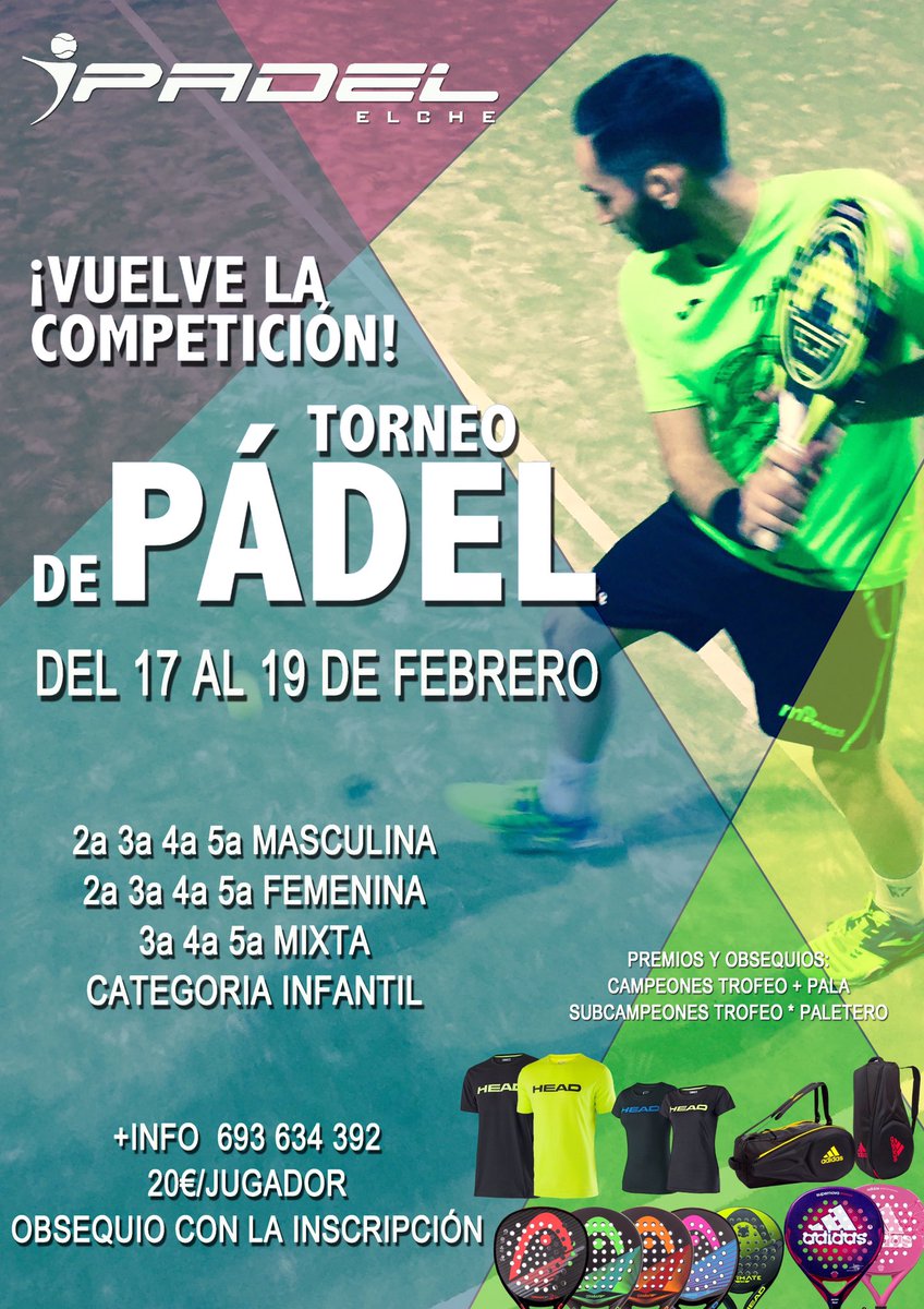 ipadelelche's tweet image. 🎾!VUELVE LA COMPETICIÓN!🎾
 ❌DEL 17 al 19 de FEBRERO❌
+INFO: 693 634 392
IPADEL ELCHE