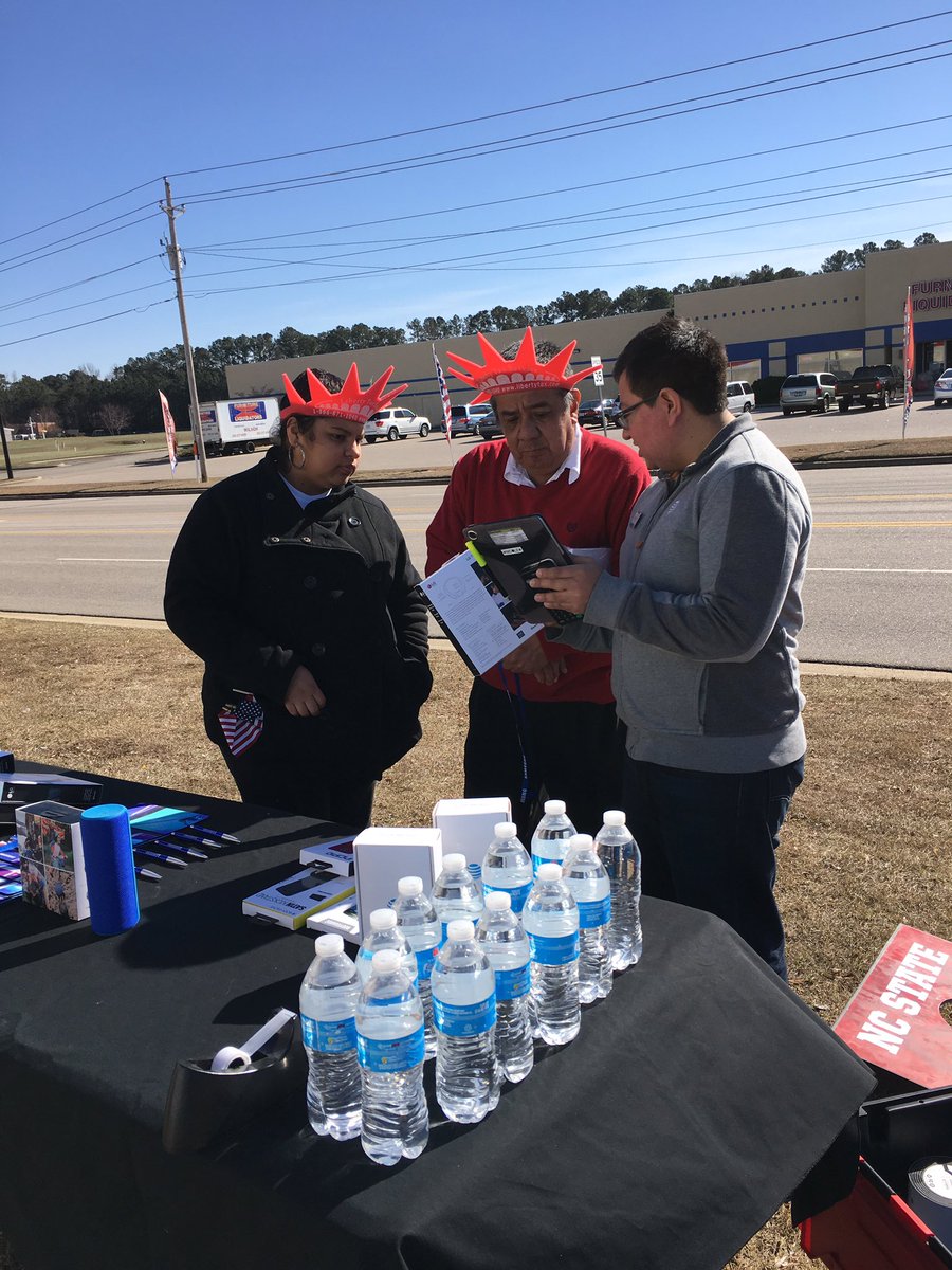 Liberty Tax &amp; HTown!! Marcos getting those Tones in at their sidewalk party! Come see us at Liberty Tax on Forest Hills Rd!