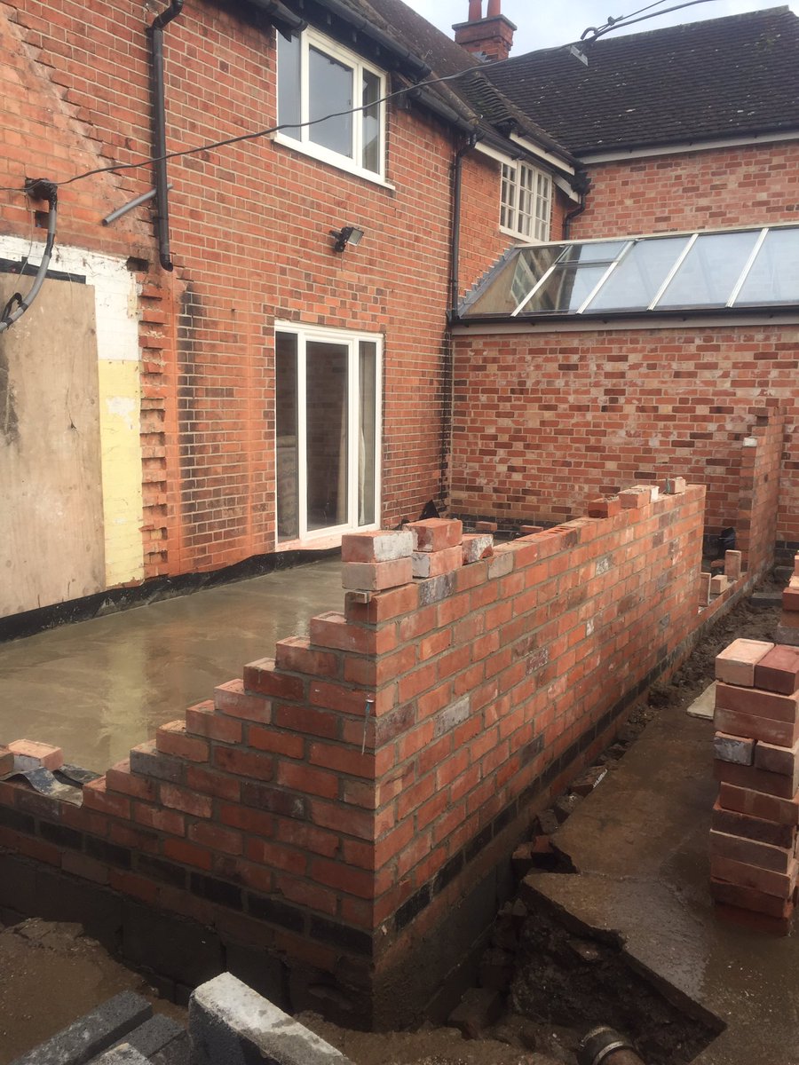 spacesbuilding's tweet image. Starting on face brickwork with reclaimed bricks.