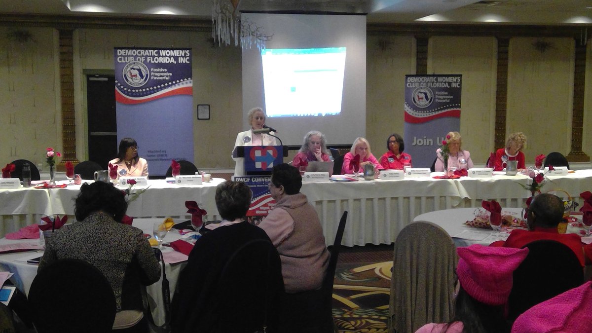 DWCFL's tweet photo. DWCF President Dr. Maureen McKenna gives her President's report at our quarterly board meeting https://t.co/04oWo7oVMA