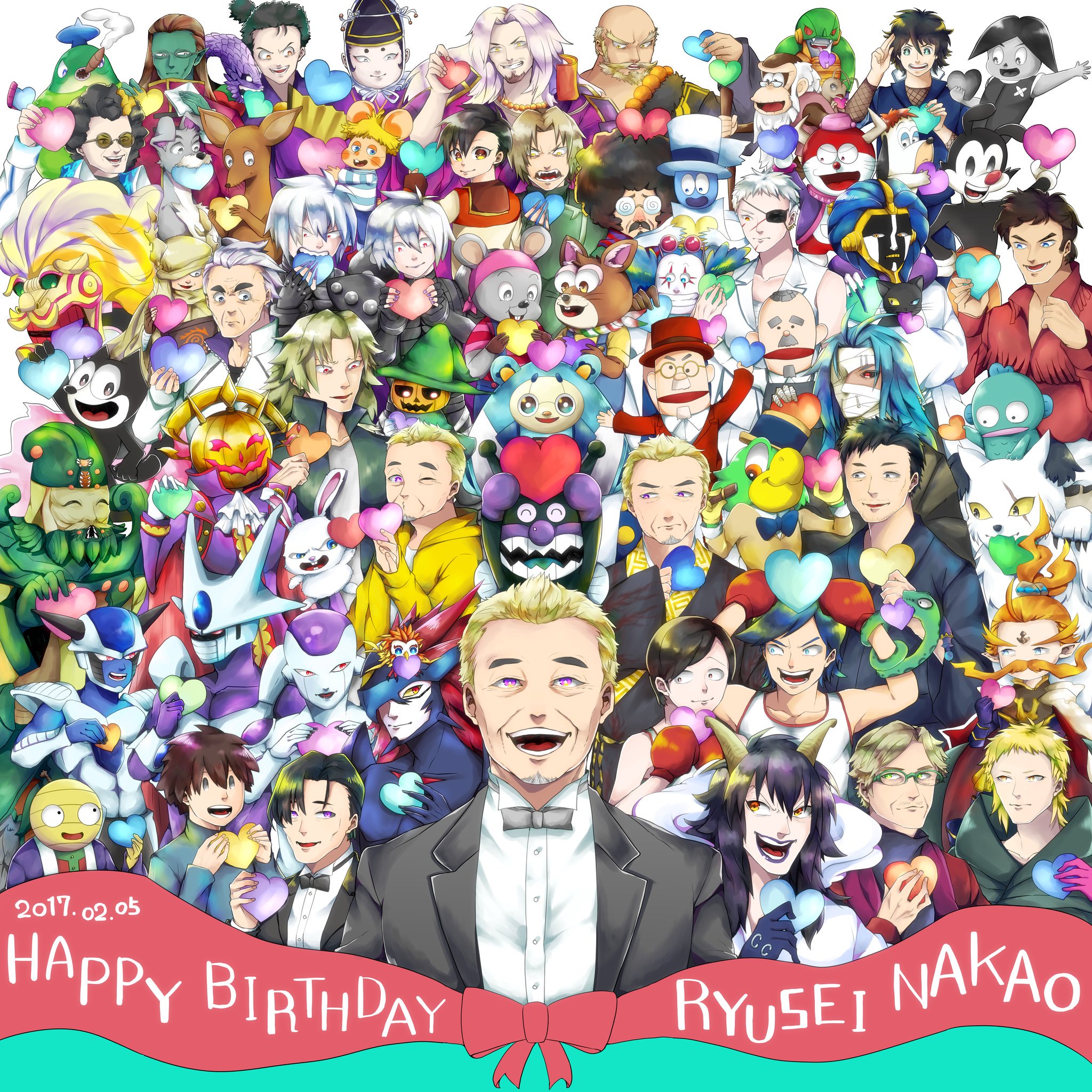 تويتر くろの على تويتر 中尾さんお誕生日おめでとうございます 66歳になられるということで 66名のキャラクターを描きました これからも応援してまいります 中尾隆聖誕生祭17 T Co Mouqp5hvv5