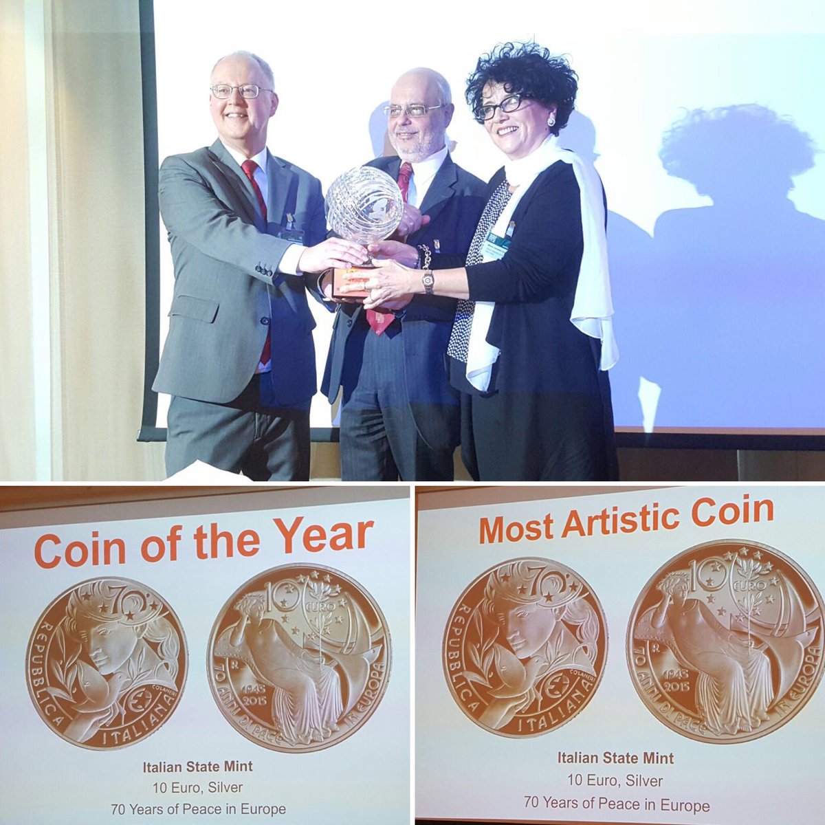 IPZS's tweet photo. And the #winner is https://t.co/pwYlfXdUHy #premio #coin of the #year &amp; most #artistic #coin #Italia https://t.co/z1x1Jc8Kwb