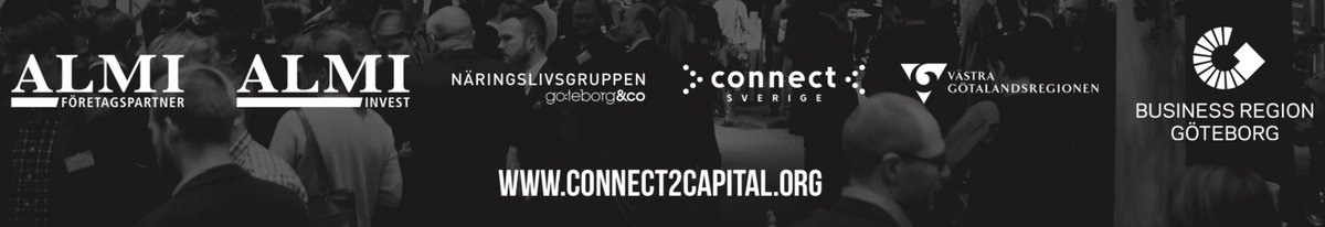 På tis-ons är det dags för #connect2capital i Göteborg. Pitchar, presentationer och affärer. Välkommen till investerare &amp; bolag! #gbgtech