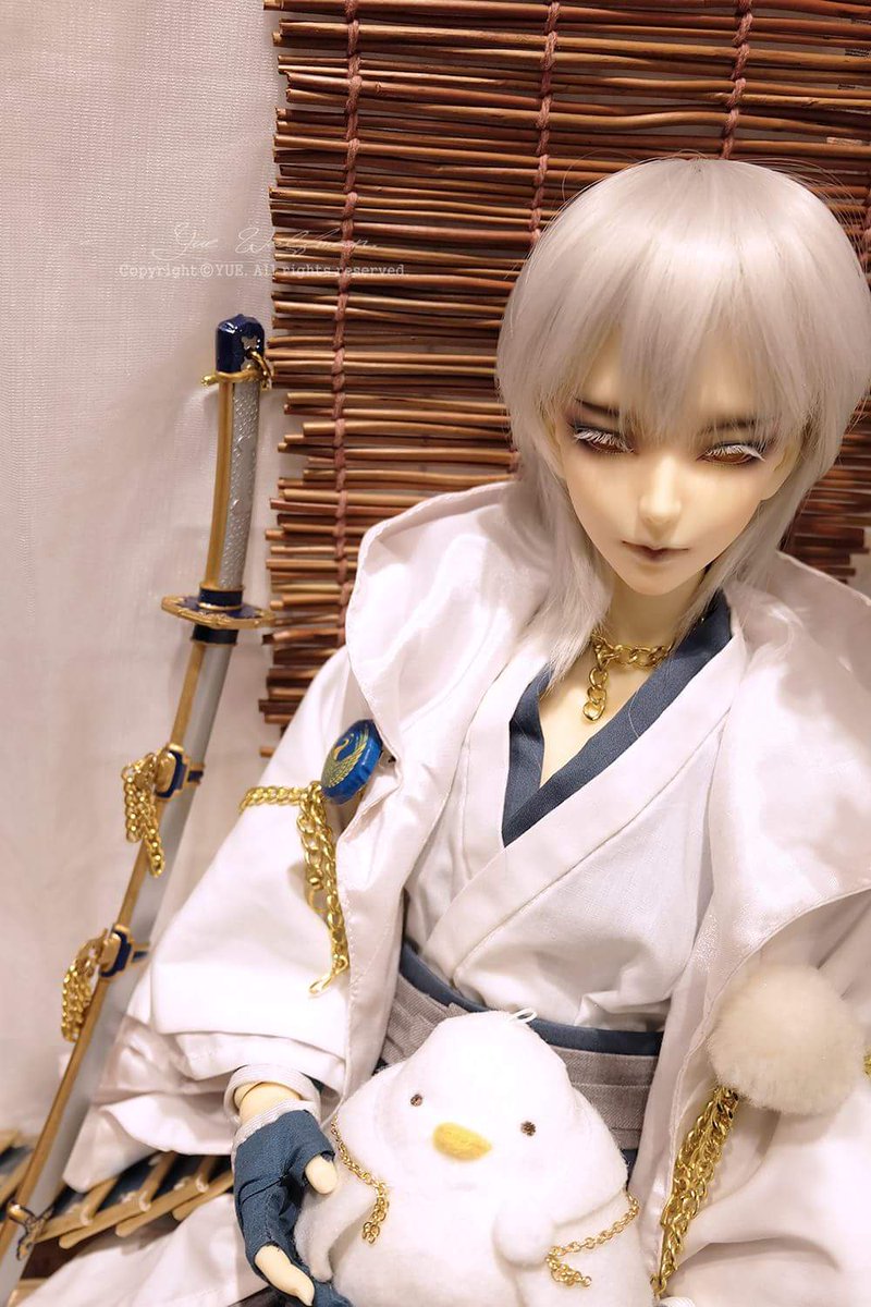 YUE_Wolfman's tweet photo. ヽ(´▽`)/ヽ(´▽`)/
#doll #bjd #angellstudio #honglee #toukenranbu #tsurumaru #刀剣乱舞 #鶴丸国永 #とうらぶキャラド https://t.co/ZL4nK2b0xR