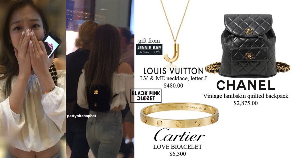 blackpink closet on X: [170131 - FANTAKEN] Jennie ✨LOUIS VUITTON &  CHANEL & CARTIER #Jennie #제니 #JENNIEstyle #BLACKPINKstyle Pic cr:  @pattynitchaphat  / X