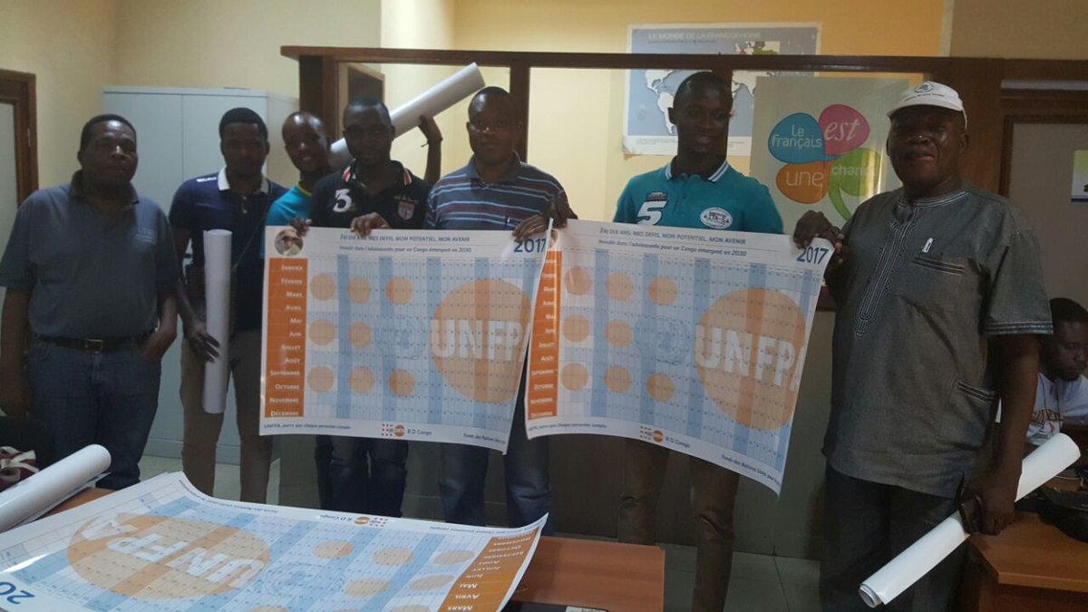 Hlcasbl's tweet image. Delivery of @UNFPARDC calendars to our partners and members of @hlc after meeting @UNFPA @castromusafiri1 @diene_keita @AndreMoliro