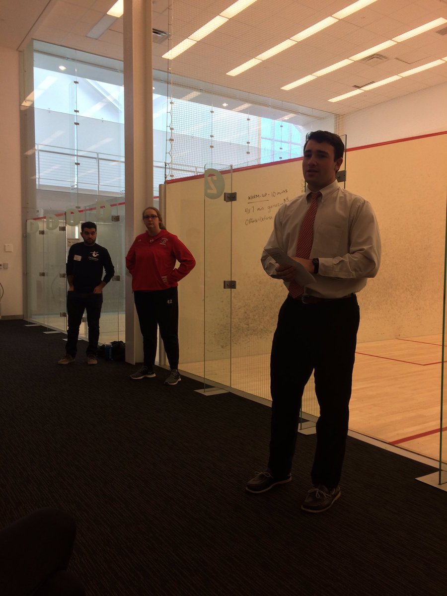 AmyatDson's tweet photo. @NickatDson with some of our wonderful #LibCap members discussing athletics during tour guide training. #tieonasaturday https://t.co/fbU6z7LRK1