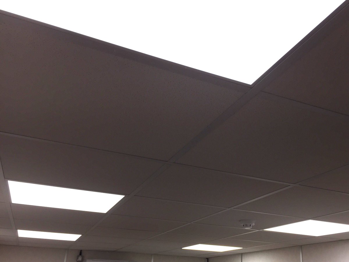 PABElectrical's tweet photo. Replaced 12 recessed 600x600 fluorescent modular fittings with LED panels this week https://t.co/N9gmcdsg3b