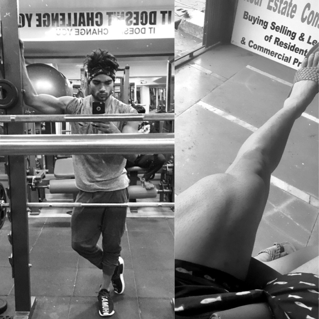 theshiv01's tweet photo. Saturday means legs day @_Shivanatics 😘 #actor #model #fitnessfreak #6packabs #lover #shivanatics ❤️ https://t.co/P1ijwV7B3g