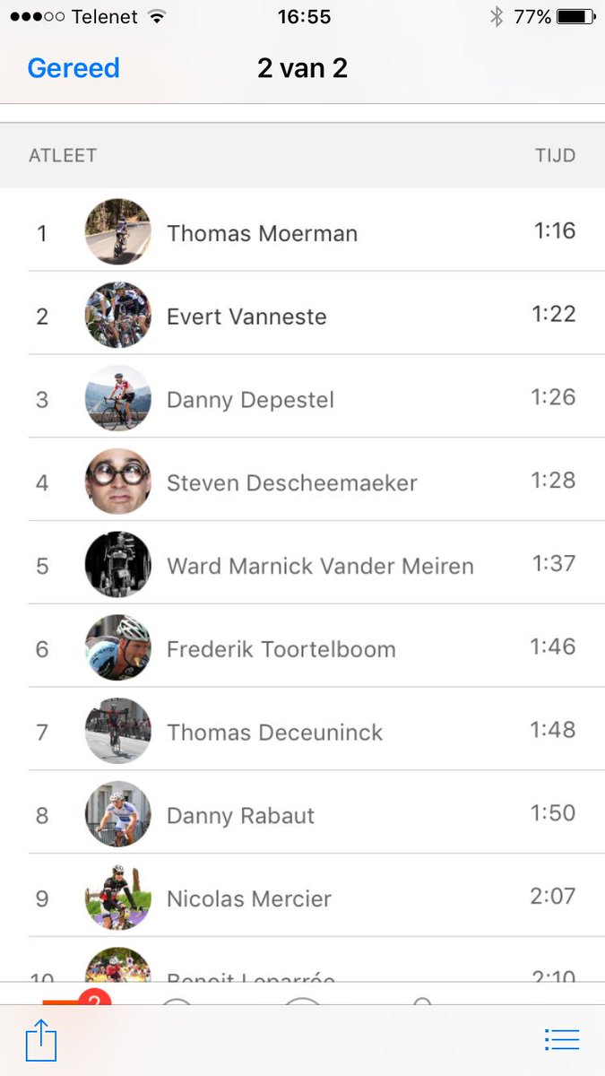 sharpready's tweet image. Mooie #strava ranking voor #SharpReady atleten op de #monteberg vandaag @Moermannn op 1 @EvertVanneste op 2! 👍💪👏
