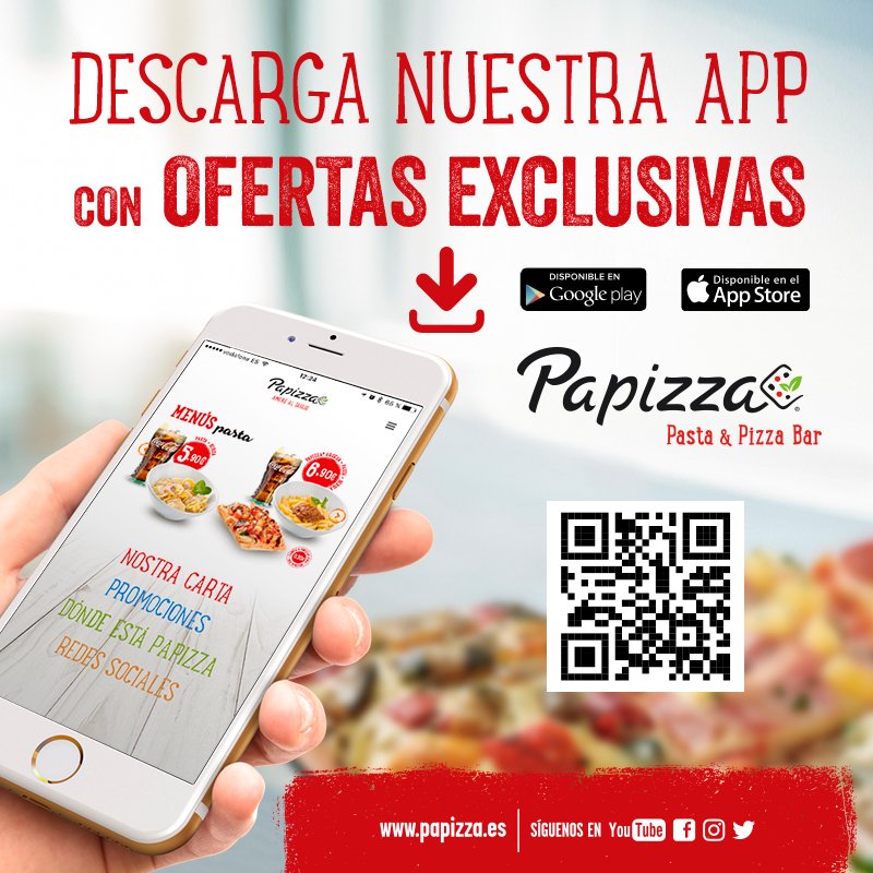 PapizzaOficial's tweet photo. ¿Te estás perdiendo todas nuestras ofertas sólo por no tener nuestra #PapizzaApp? Eso tiene fácil solución… 😉  ¡Descárgatela ya! https://t.co/EOvF7Czodw