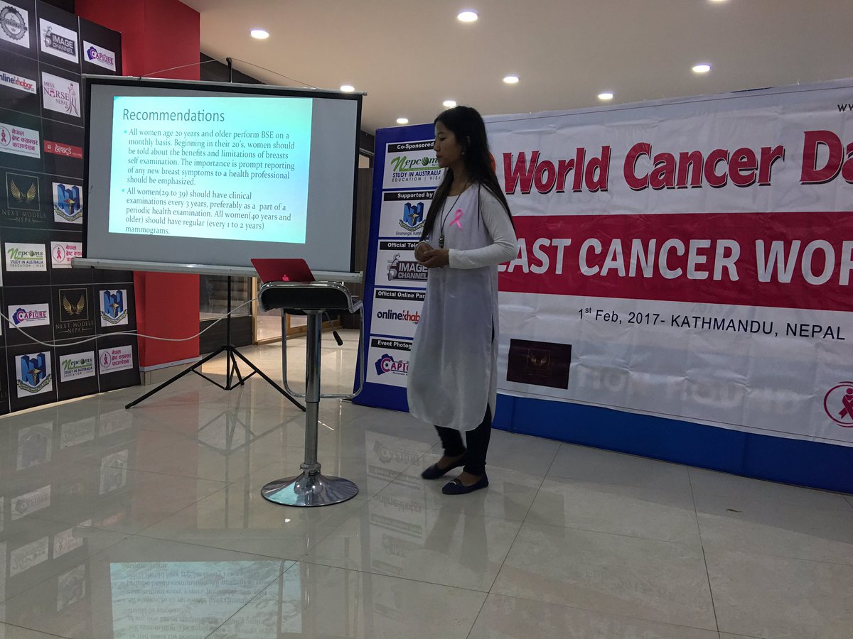 NepalBCF's tweet photo. Breast Cancer Workshop in Kathmandu for the participants of Miss Nepal Peace.
#worldcancerday #wecanican #breastcancer #nepalbreastcancer. https://t.co/G51ft2IyIz