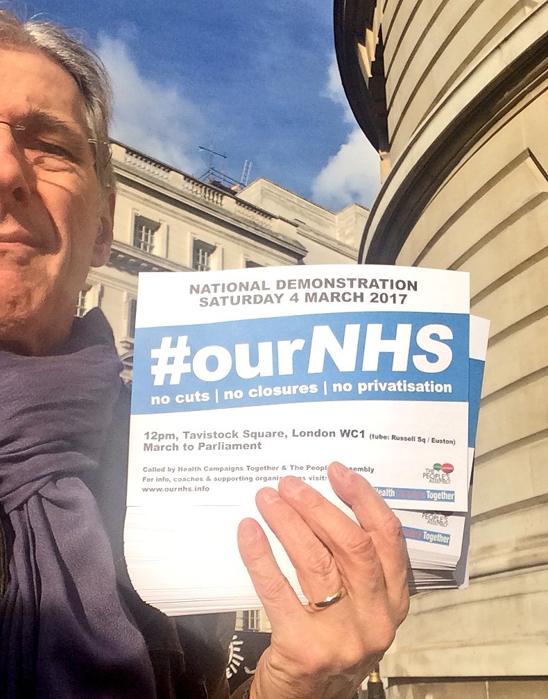 keepnhspublic's tweet photo. V big #MuslimBan demo
Huge support for #OurNHS
ppl taking extra leaflets 'We're coming, see you there'
'March to save our NHS!' @nhs_demo https://t.co/Nm2Q7rsDey