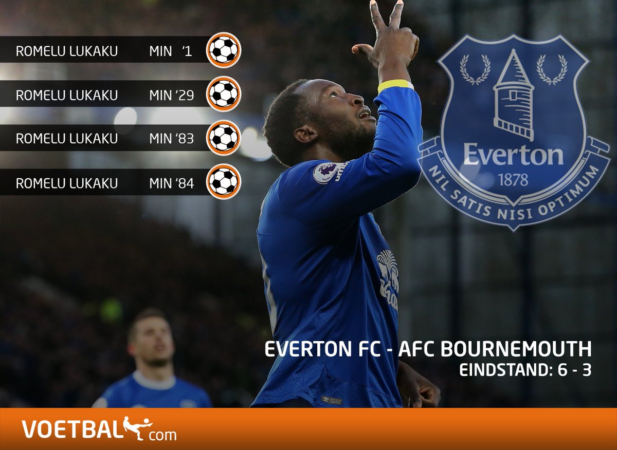 VoetbalcomNL's tweet photo. Lukaku scoorde vanmiddag 4 keer tegen Bournemouth. Wijnaldum was de laatste die dat deed in de Premier League op 18 oktober 2015. #lukaku https://t.co/xNzuY00hAj