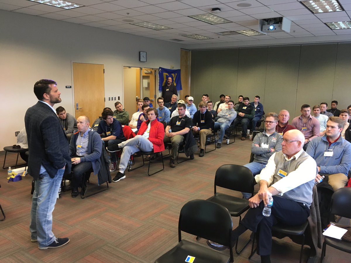 CentralOhioSigs's tweet photo. Vic Giaconia @CelebrateV giving a presentation on entrepreneurship. #OHSigDay #SigmaChi https://t.co/QmD5V34EvK