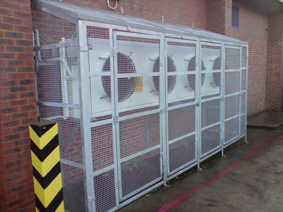avomech_ltd's tweet photo. Air condenser fan cages, and staircase for Lidls https://t.co/UYUSJKNBLc