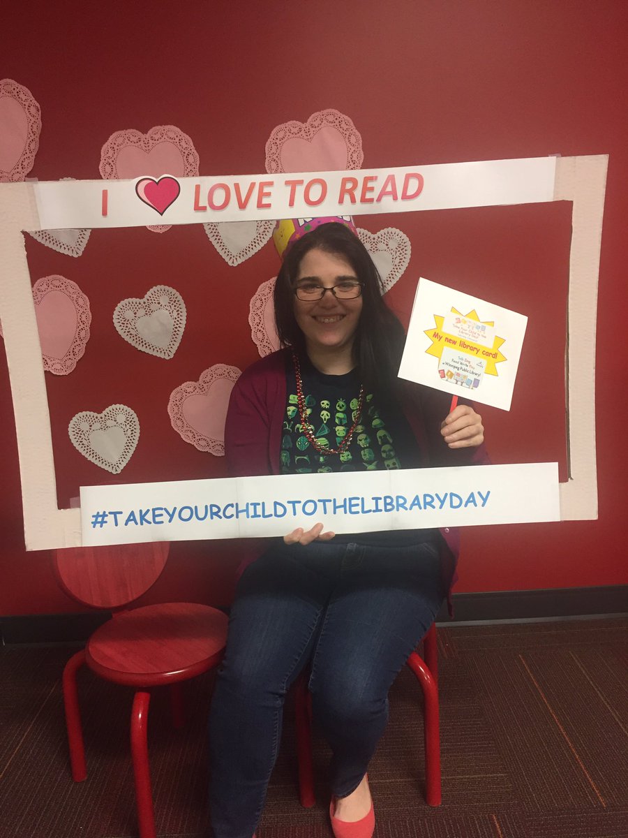 Raineca's tweet photo. @wpglibrary #Takeyourchildtothelibraryday https://t.co/hyg6fDtQ63