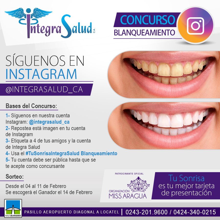 IntegraSalud_CA's tweet photo. Síguenos en nuestra cuenta en Instagram @integrasalud_ca para# que puedas participar en nuestros #concursos #Maracay #Turmero  #Aragua https://t.co/v2UcON8XD7
