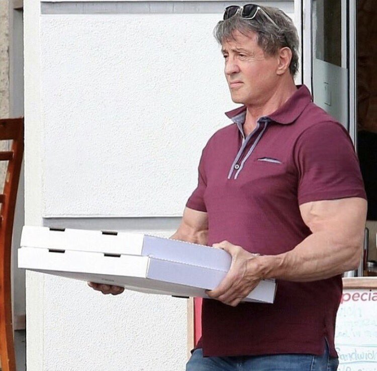 MuscleSection's tweet image. Don't let age stop you! @officialslystal still checking into to the house of gains!
#musclesection #gains #arms #pizza #maturegains