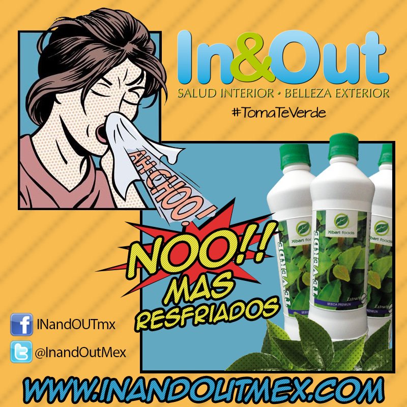 InandOutMex's tweet photo. #Refuerza tu sistema inmunológico contra gripes y resfriados en esta época de #influenza ¡Que no te agarre desprevenido! #TeVerde n Extracto https://t.co/94J0A6X1BS