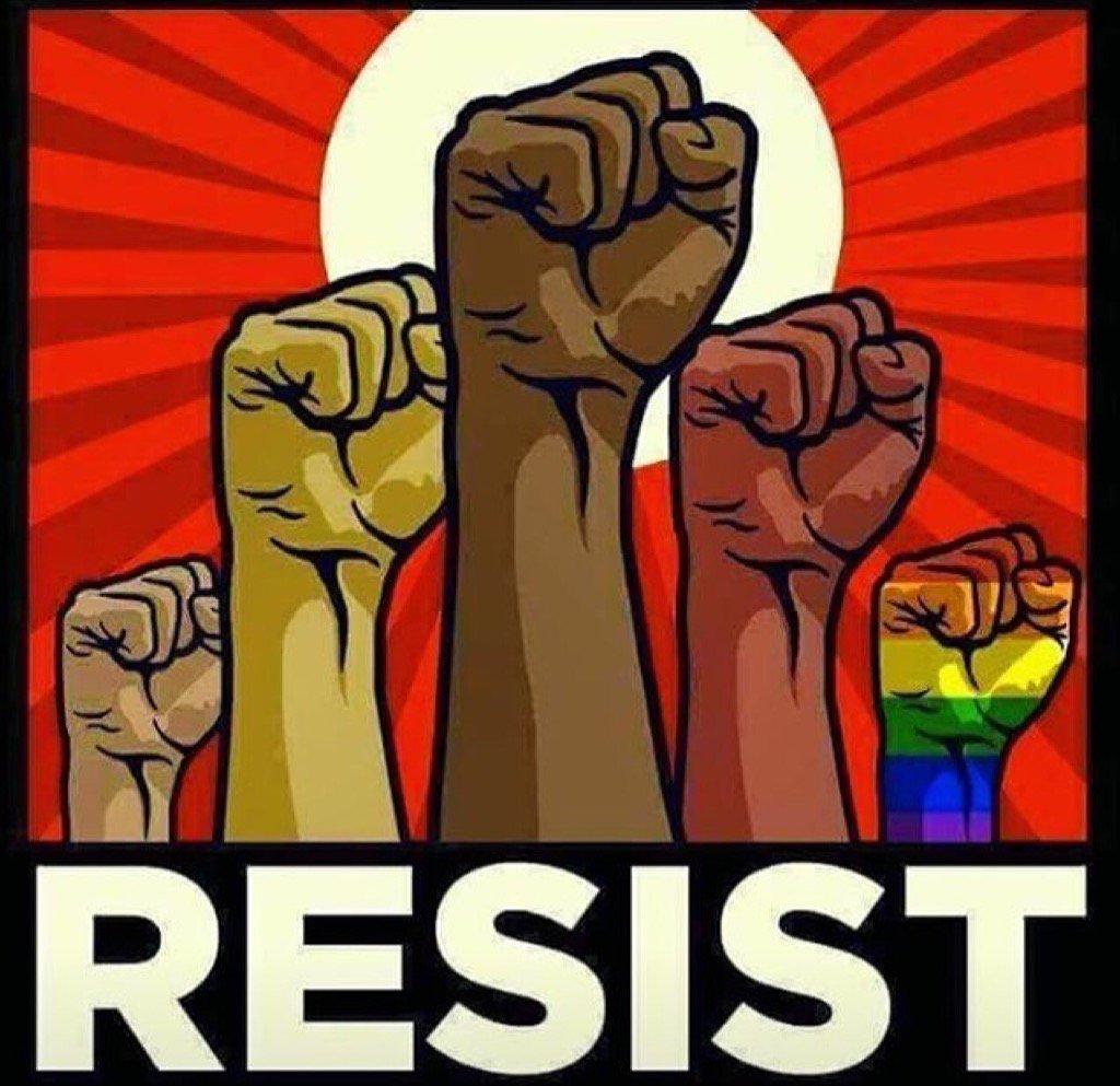 RESIST_45th's tweet photo. When injustice becomes law #resistance becomes DUTY #saturdaymornings #socalledPresident  #Resist #PowerAndTruth ✊🏽 https://t.co/kZDztQzD7H