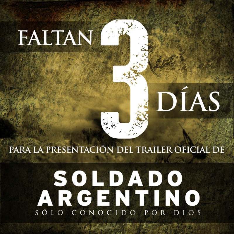 SoldadoArgFilm's tweet photo. Por los que combatieron hasta agotar todas sus fuerzas. 
3 días para la presentación del trailer oficial de la película
#MalvinasArgentinas https://t.co/3Pfuq91O89