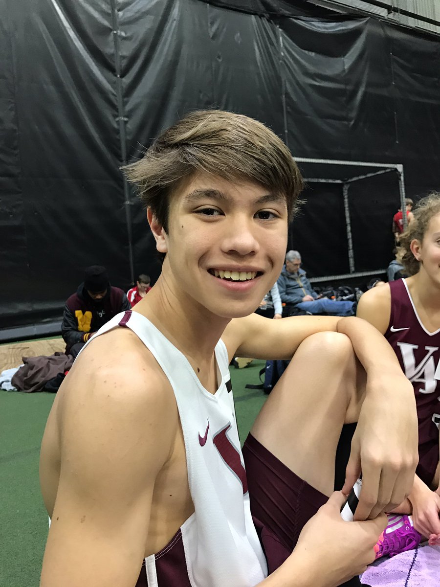 BuckeyeJSP's tweet photo. Griffin @Abermingham14 runs new VA Indoor Record at tOSU in the 1600 with a 5:24.9 @Village_Academy @VillageRunClub @RKrile #turnleft #VATF https://t.co/Io1dtFnu6V