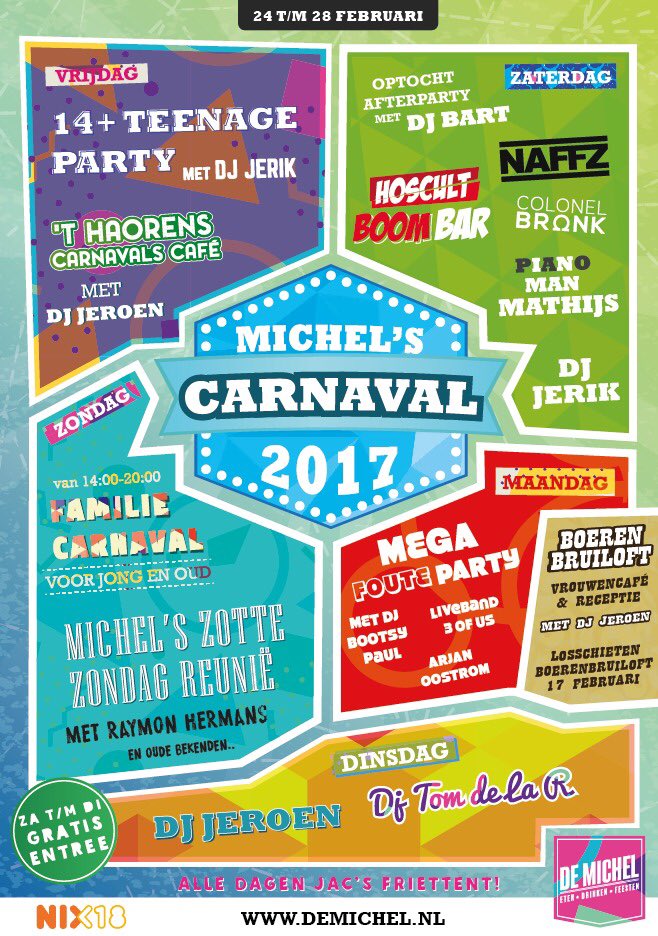 Carnaval 2017  <a href="/De_Michel/">De Michel</a> altijd een feest....