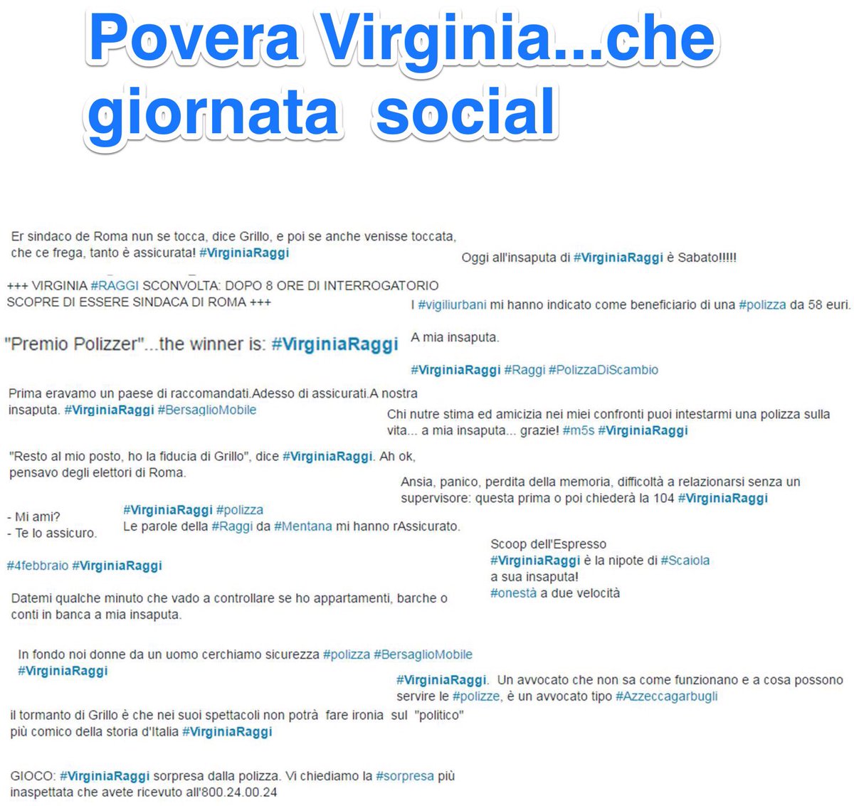 SimonaVicari's tweet photo. #VirginiaRaggi #m5s #polizzagate #polizza #polizzavita Cara Virginia https://t.co/vAXh74b3CE