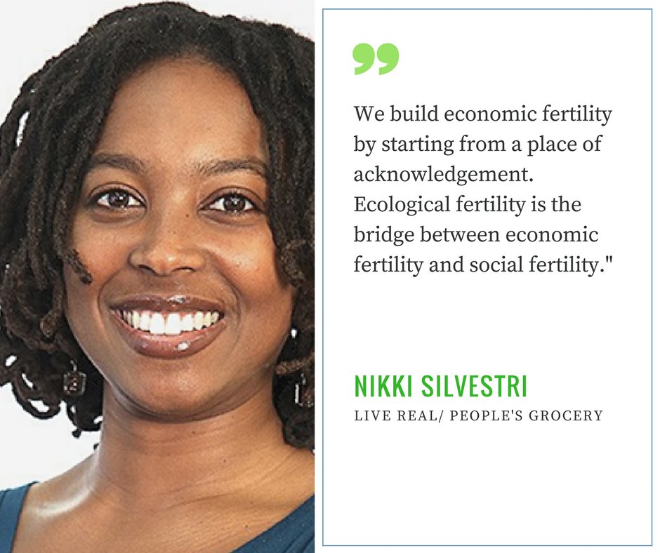 Empowering keynote by <a href="/NikkiSilvestri/">Nikki Steele Silvestri</a> on strengthening social equity in food systems, public health and economic development. #organicology