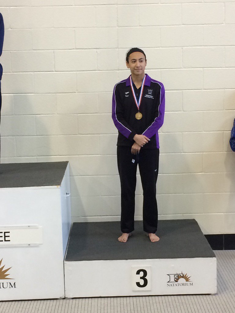 Great job Tehya Morgan 3rd in 100 Free - 1st Knight swimmer to be on the podium at Regional Meet!!! StateOfMind